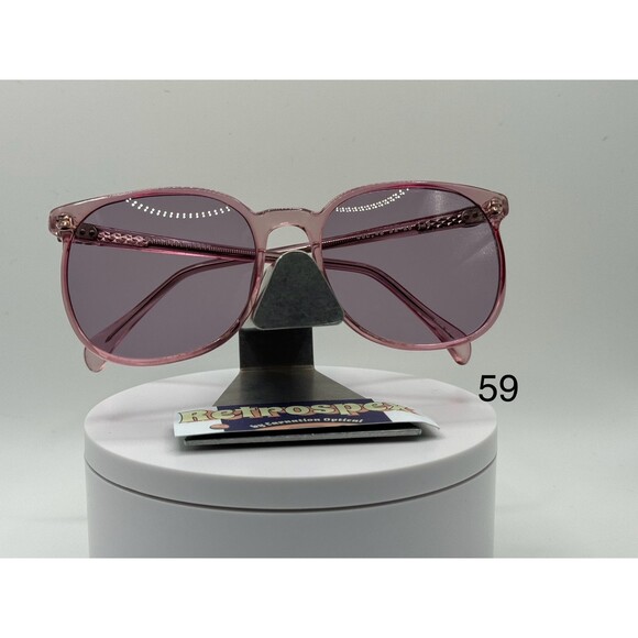 Vintage Oversize Sunglasses NOS Preppy Pink Solid Lens Pink Frame 80s-90s Retro main image 9